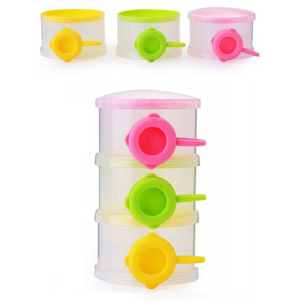 Snack Container Travel - 3 Layers Portable Milk Powder Dispenser