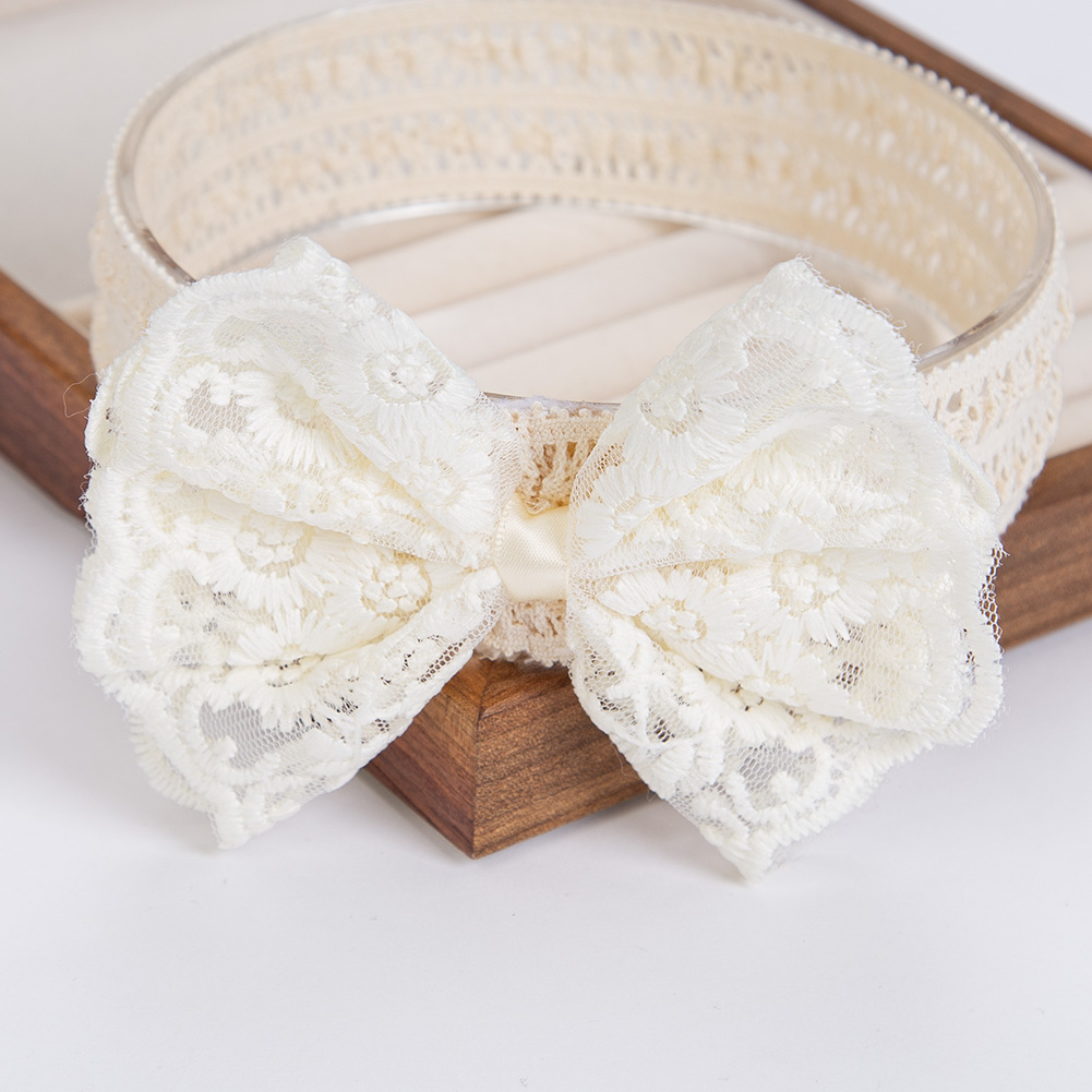 Baby Food Jelly - Cream Lace Baby Headbands for Newborn