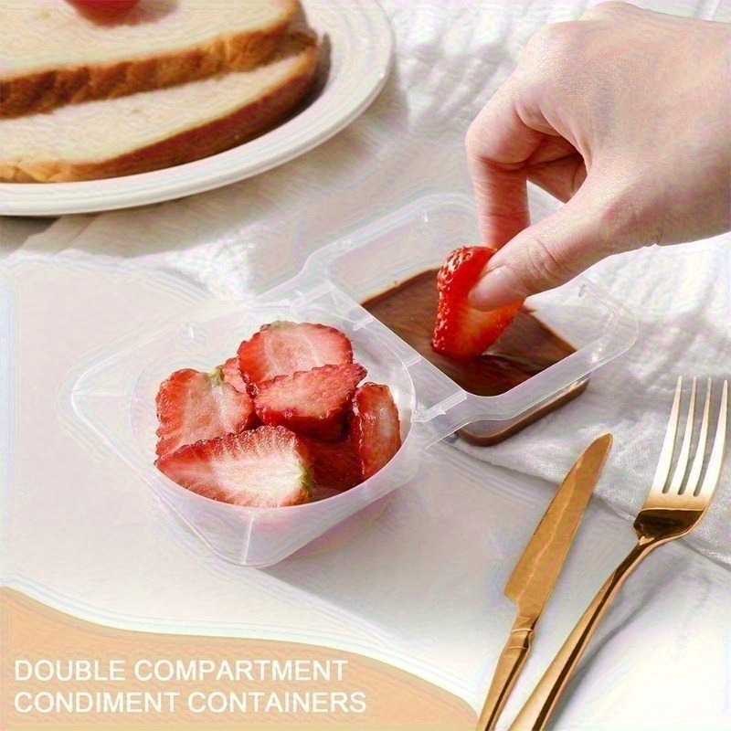 5/10/20PCS Double Compartment  - огляд і ціна Snack Container Travel