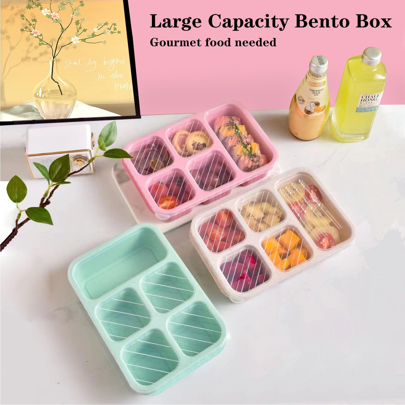 1PC, Bento Lunch Box, Suitable - огляд і ціна Snack Container Travel