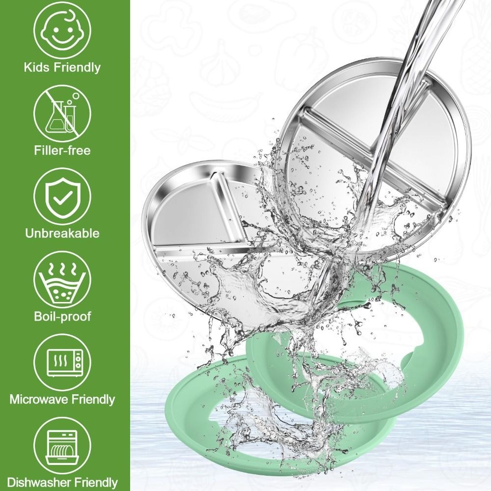 New Non-Slip Stainless Steel K - огляд і ціна Plate Suction Toddler