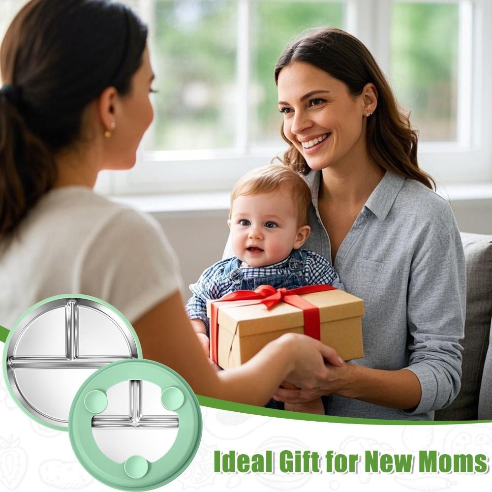 New Stainless Steel Plate with - огляд і ціна Plate Suction Toddler