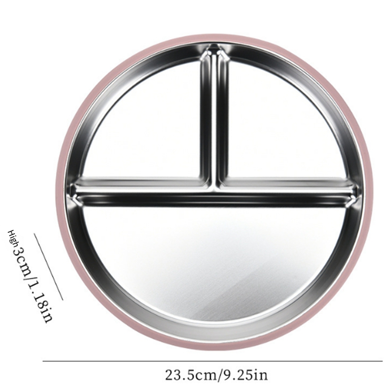 2PCS Stainless Steel Kids Plat - огляд і ціна Plate Suction Toddler