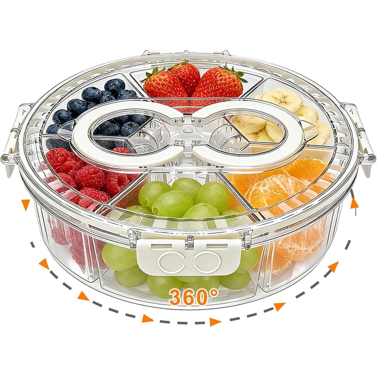 Light Weight Rotating Divided  - огляд і ціна Snack Container Travel