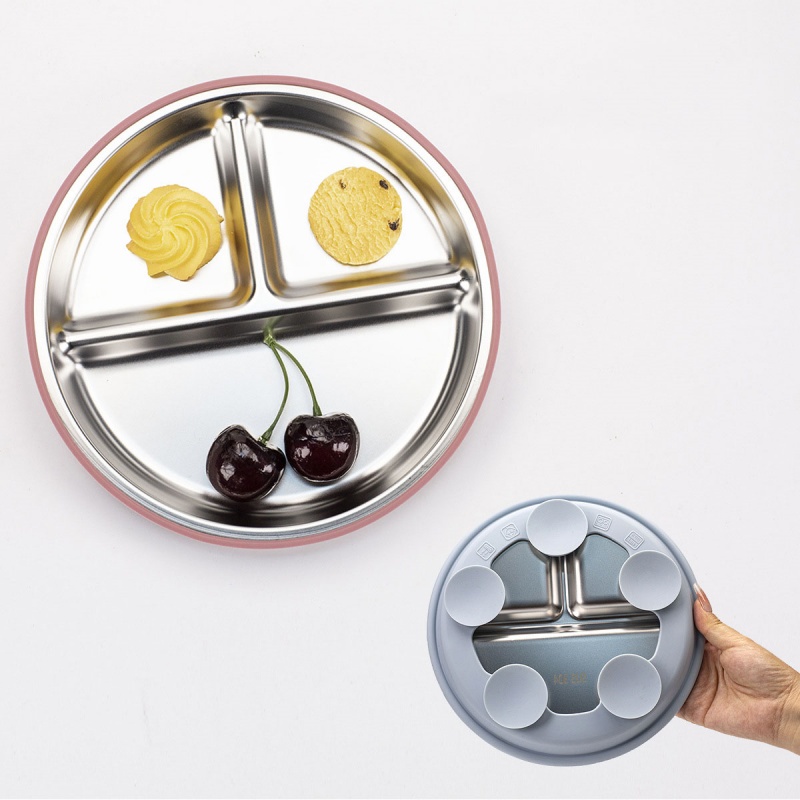 2pcs BPA Free Stainless Steel  - огляд і ціна Plate Suction Toddler