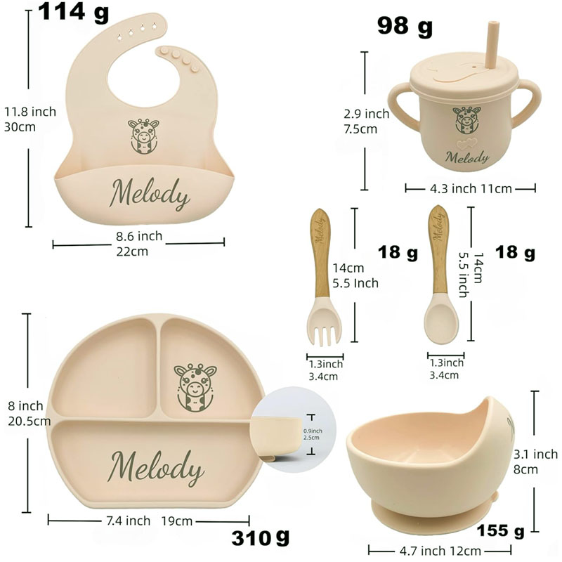Silicone Feeding Set Customize - огляд і ціна Plate Suction Toddler