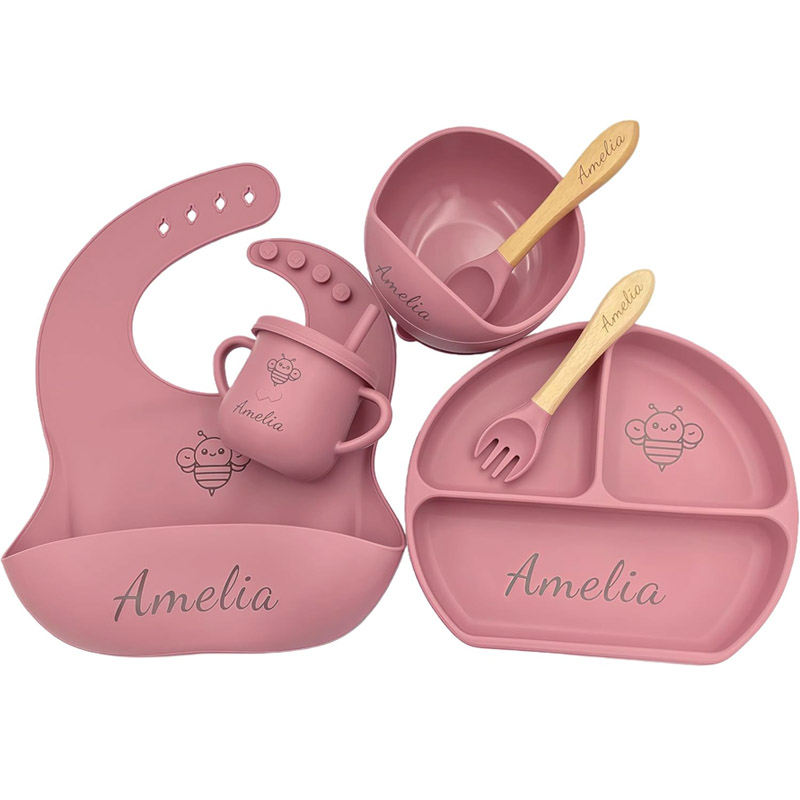 Silicone Feeding Set Customize - огляд і ціна Plate Suction Toddler