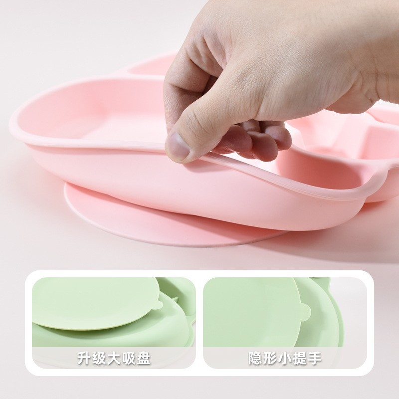 BPA freeCartoon Silicone Divid - огляд і ціна Plate Suction Toddler