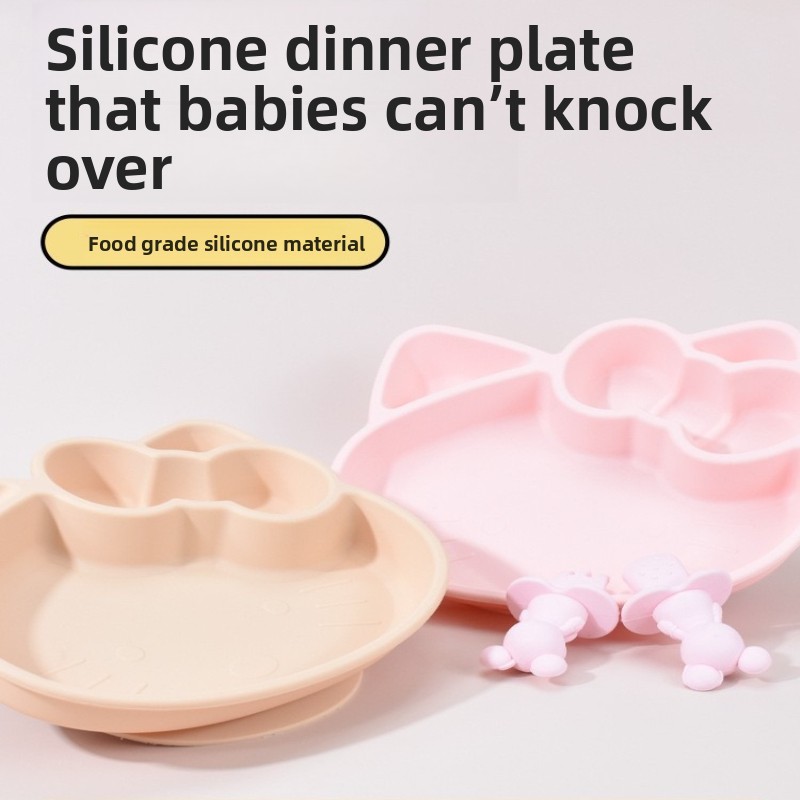 BPA freeCartoon Silicone Divid - огляд і ціна Plate Suction Toddler