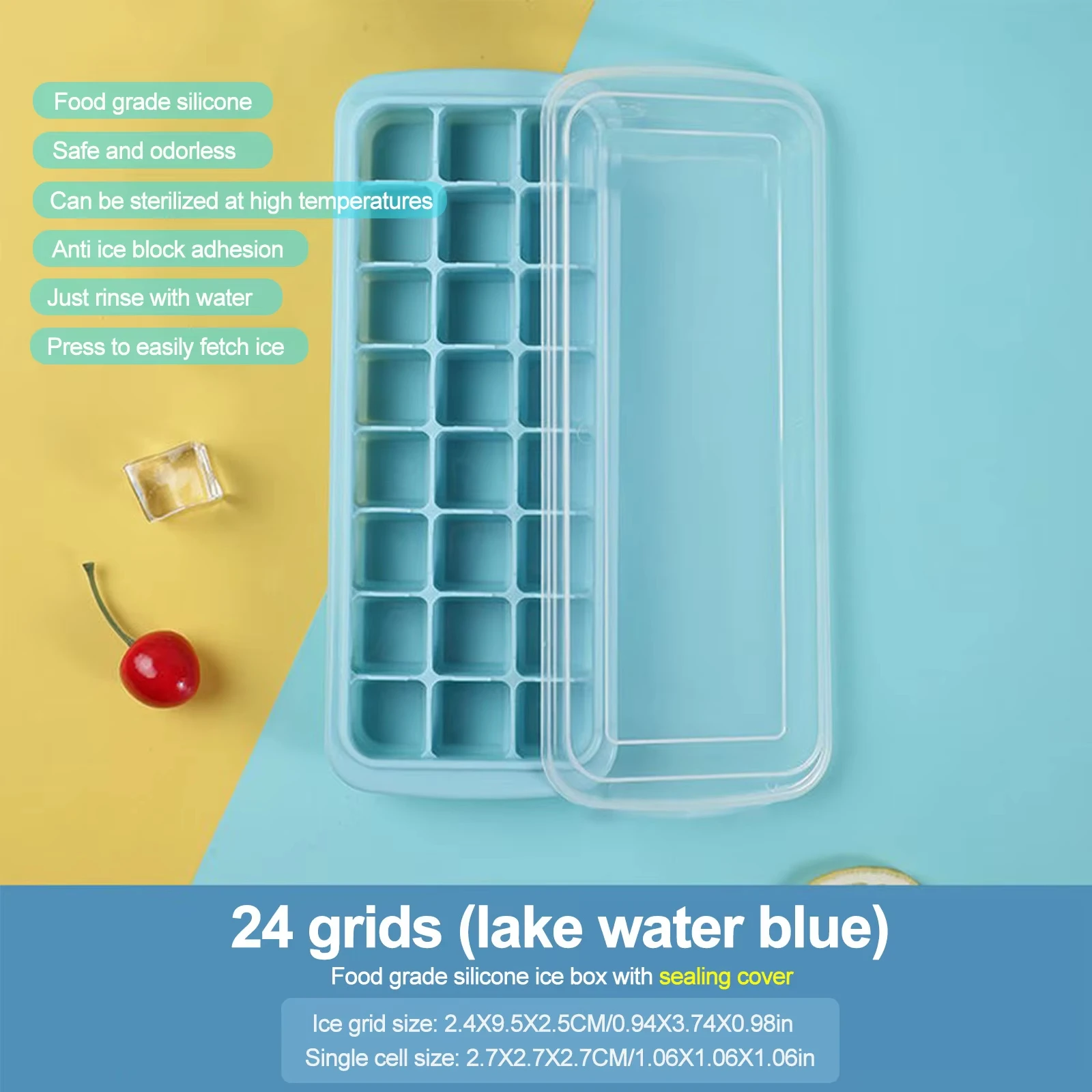 Silicone Ice Cubes Tray with L - огляд і ціна Baby Food Jelly