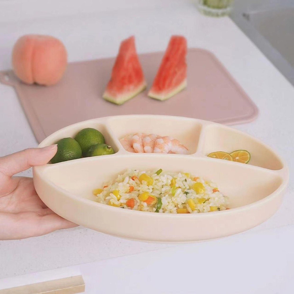 Non-Slip Silicone Divided Plat - огляд і ціна Plate Suction Toddler