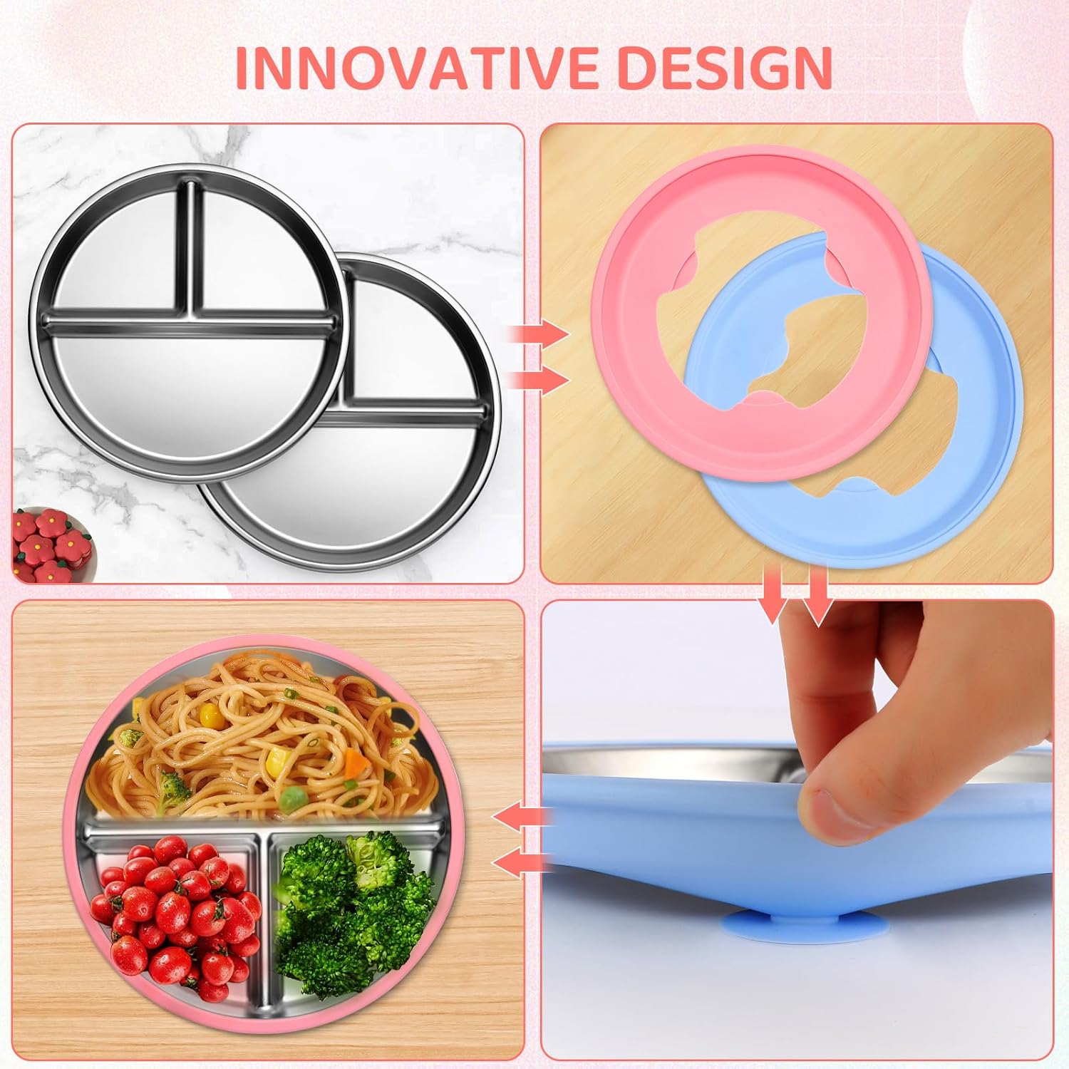 9 Inch Stainless Steel Toddler - огляд і ціна Plate Suction Toddler