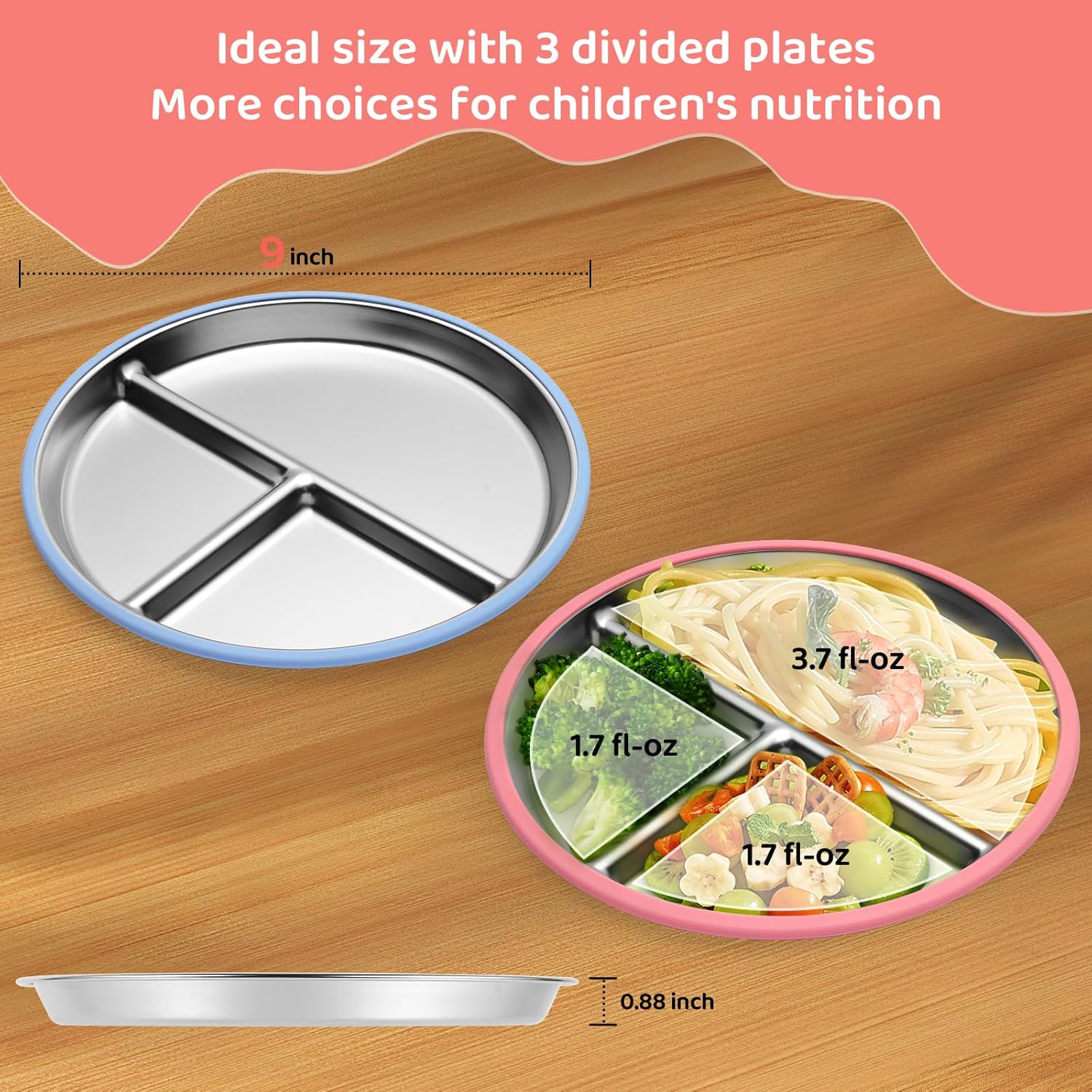 9 Inch Stainless Steel Toddler - огляд і ціна Plate Suction Toddler